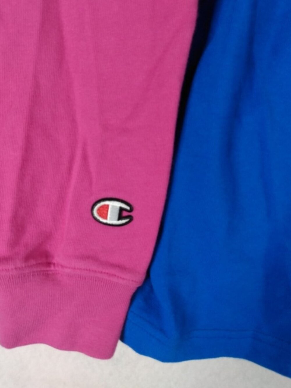 Champion Color Block Rugby Polo Shirt Men's L Logo Wide Stripe Long Sleeve 90s - Picture 5 of 5